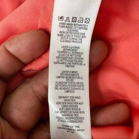 ASOS petite orange spaghetti strap dress white sequin belt size 4 - Picture 5 of 7